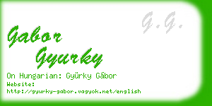 gabor gyurky business card